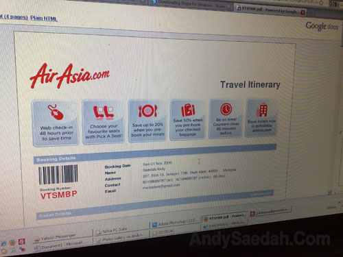 AirAsia Ticket